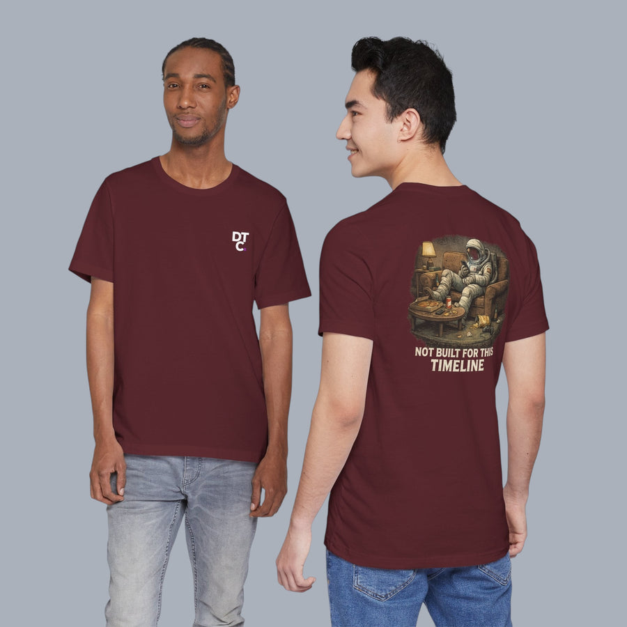 Not Built For This Timeline T‑Shirt — Astronaut Relaxing Graphic Tee alternate view 15