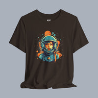 Astronaut Girl Graphic Tee – Retro Space Helmet Art T‑Shirt