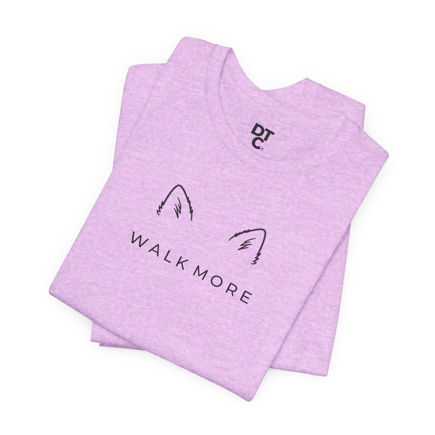 T-Shirt — 'Walk More' Minimal Dog Ears Graphic Tee