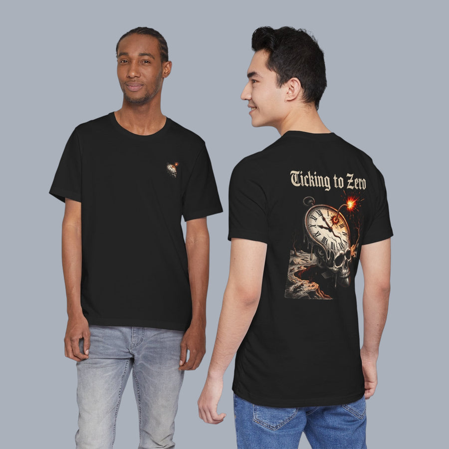 Ticking to Zero Skull Clock T-Shirt
