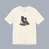 Surveillance Pigeon Cityscape Tee — Urban Bird Graphic T-Shirt alternate view 18