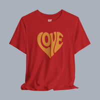 Love Heart Tee — Retro 70s Groove Graphic T-Shirt