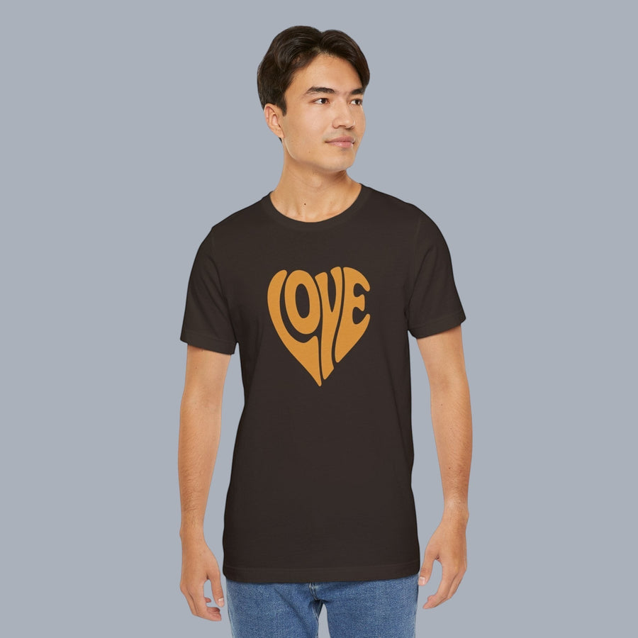 Love Heart Tee — Retro 70s Groove Graphic T-Shirt