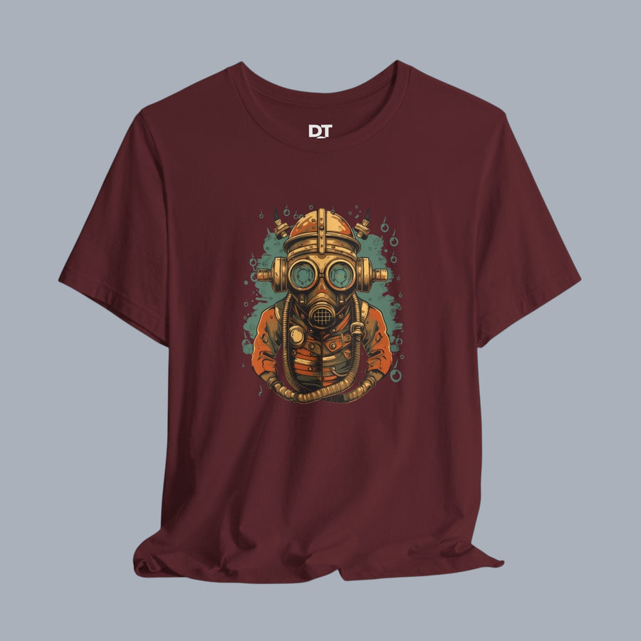 Diver’s Mask T‑Shirt — Vintage Deep Sea Steampunk Graphic Tee