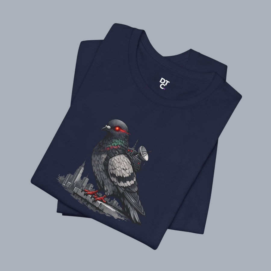Surveillance Pigeon Cityscape Tee — Urban Bird Graphic T-Shirt alternate view 23