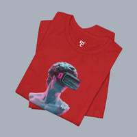 Retro Vaporwave Statue VR T‑Shirt — Neon Aesthetic Gaming Tee alternate view 26