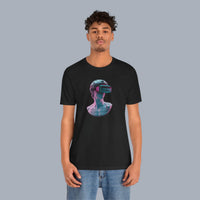 Retro Vaporwave Statue VR T‑Shirt — Neon Aesthetic Gaming Tee alternate view 11