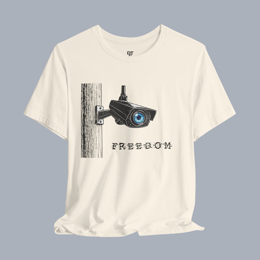 Surveillance Camera 'Freedom' Graphic T-Shirt alternate view 4