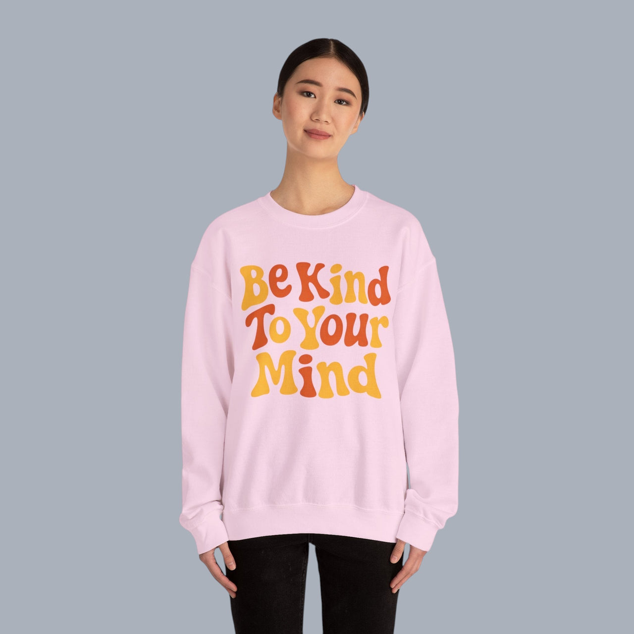 Be Kind To Your Mind Crewneck Sweatshirt – Retro Mental Health Awareness Pullover alternate view 15