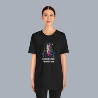 System Error: Human.exe T-Shirt — Glitch Art Tech Tee