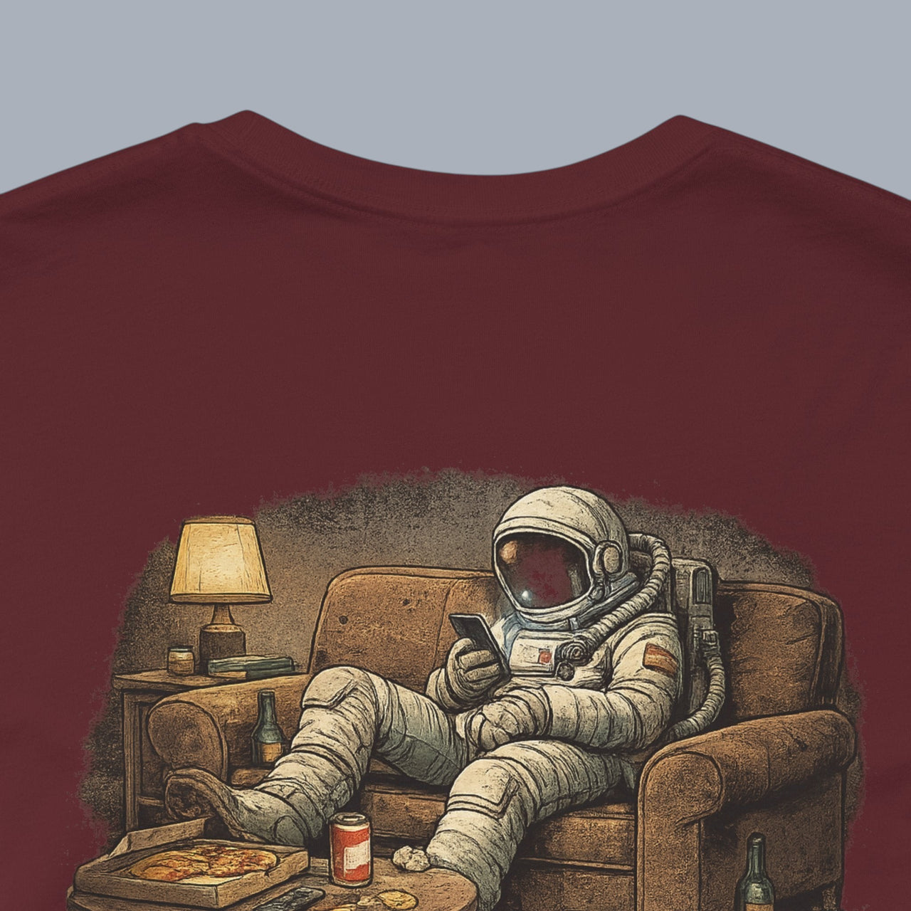 Not Built For This Timeline T‑Shirt — Astronaut Relaxing Graphic Tee alternate view 18