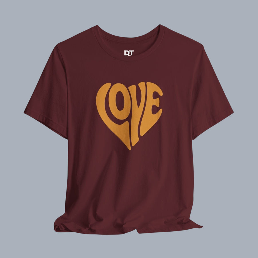 Love Heart Tee — Retro 70s Groove Graphic T-Shirt