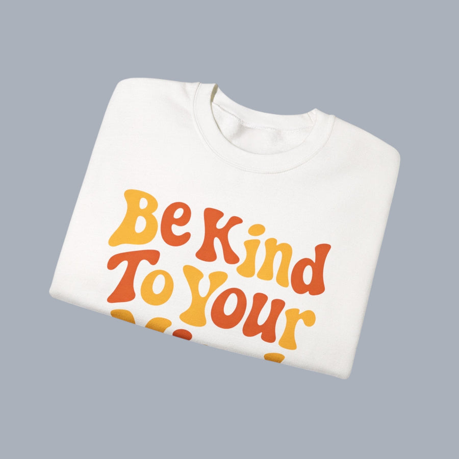 Be Kind To Your Mind Crewneck Sweatshirt – Retro Mental Health Awareness Pullover alternate view 8