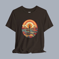 Retro Woodstock Sunset T-Shirt — Silhouette Beach Tee
