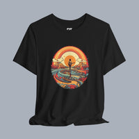Retro Woodstock Sunset T-Shirt — Silhouette Beach Tee