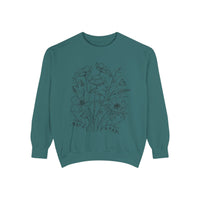 Wildflowers Outline Garment-Dyed Sweatshirt alternate view 8