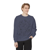 Wildflowers Outline Garment-Dyed Sweatshirt alternate view 26