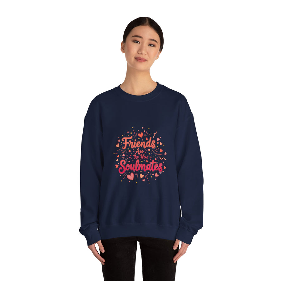 Friends Are the New Soulmates Sweatshirt | Galentine's crewneck, female friendship