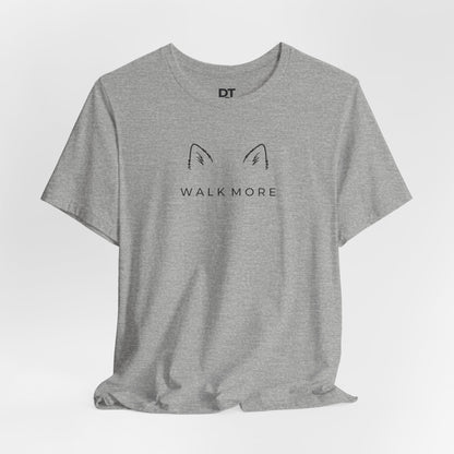 T-Shirt — 'Walk More' Minimal Dog Ears Graphic Tee