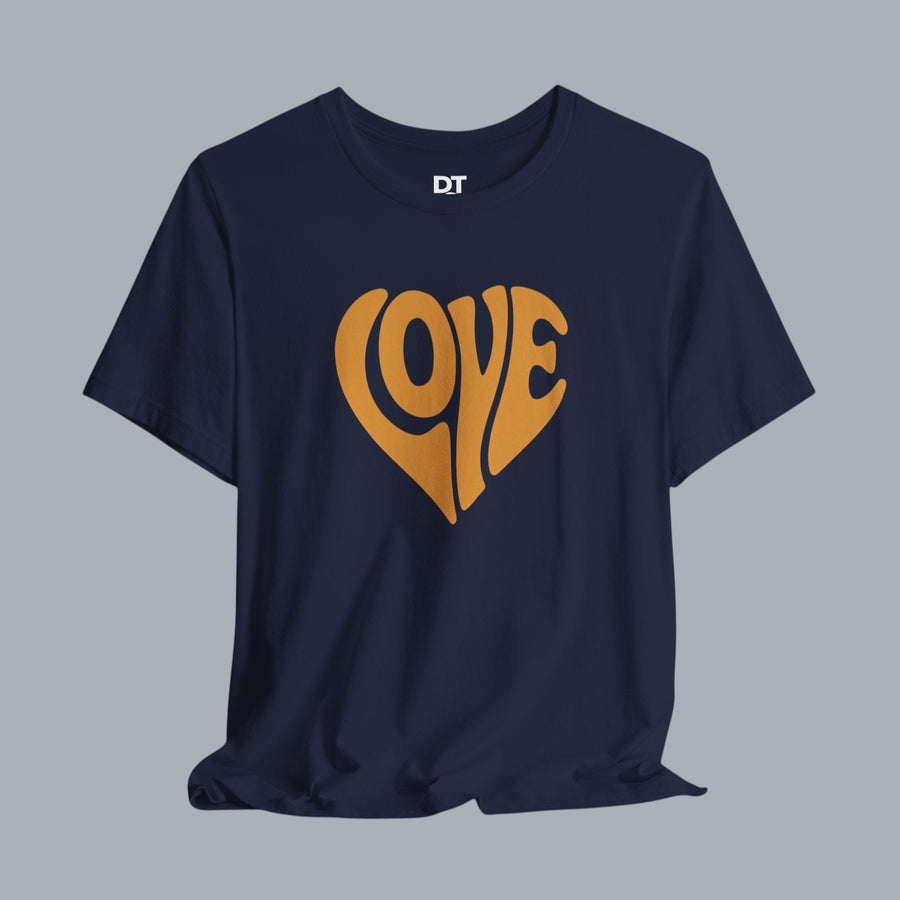 Love Heart Tee — Retro 70s Groove Graphic T-Shirt