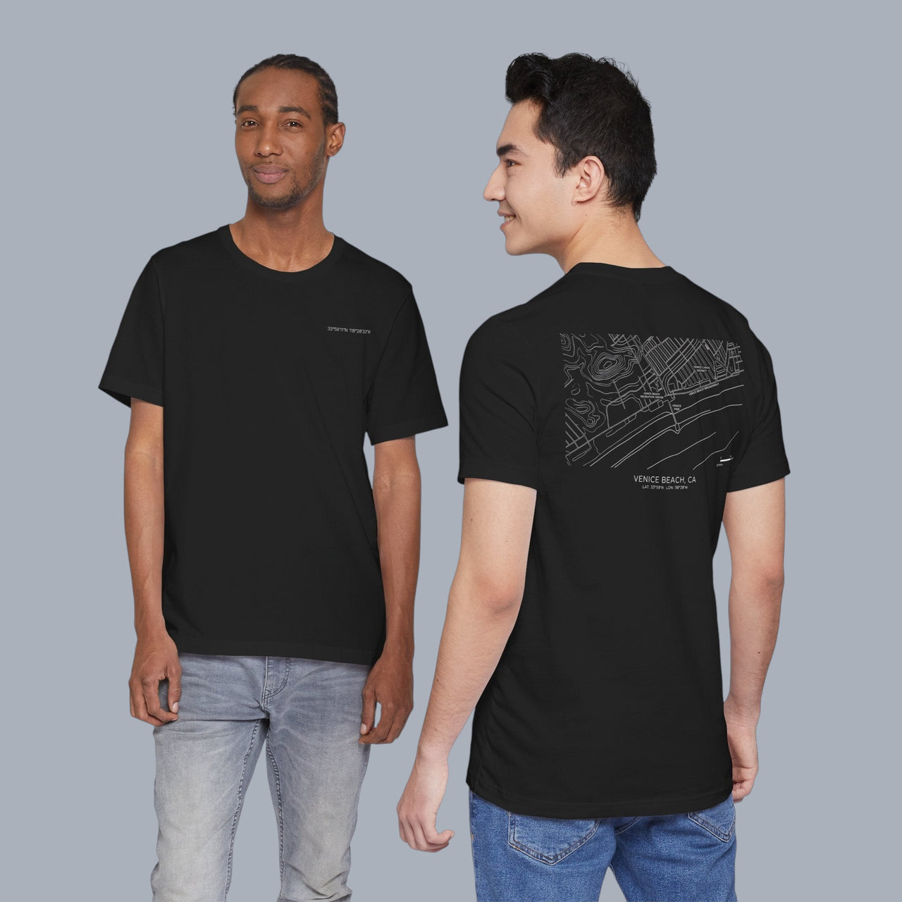 Venice Beach Map T‑Shirt — Minimal Coastal Map Graphic Tee