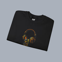 Music Lover Sweatshirt — Melting Headphones Vinyl DJ Crewneck