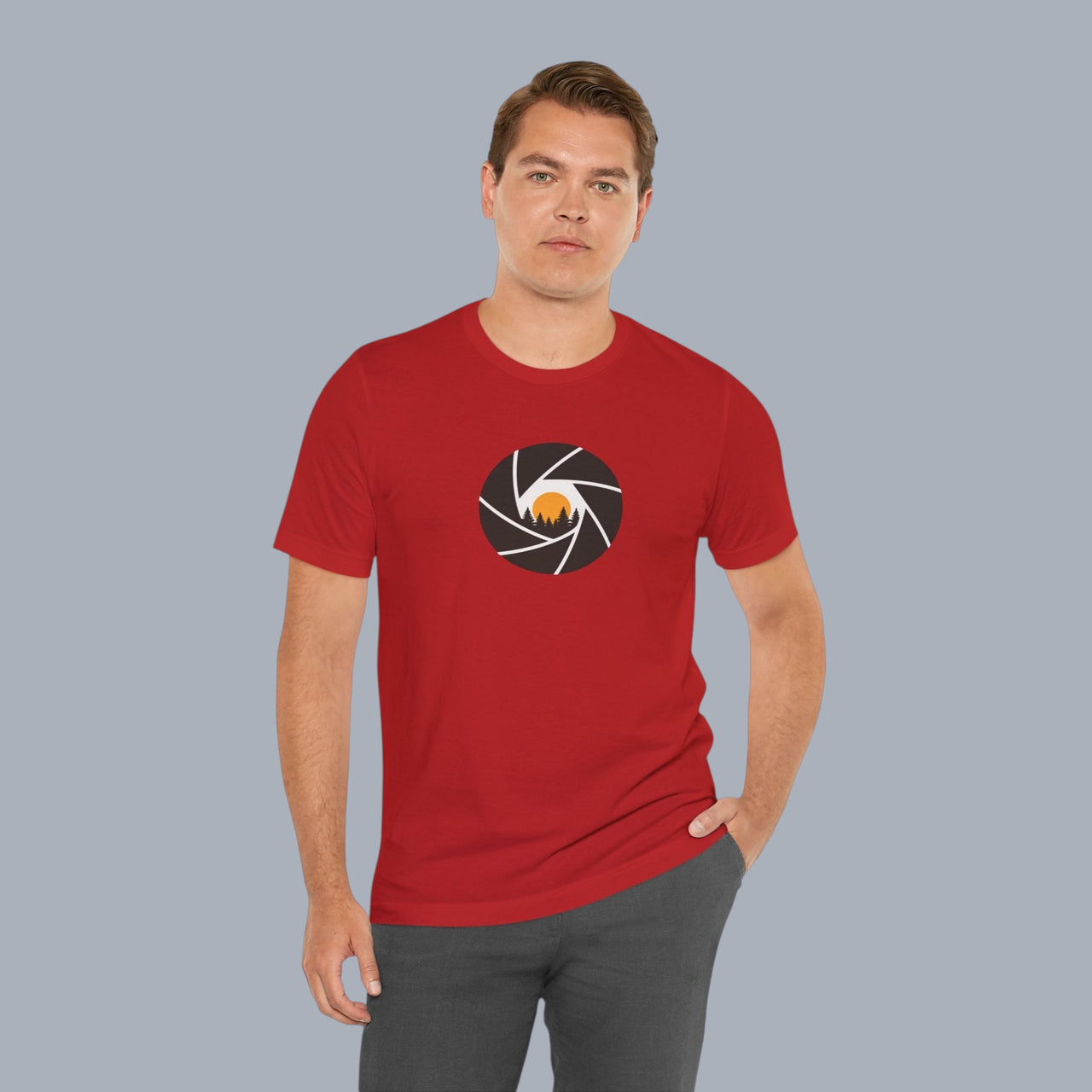 Camera Aperture Mountain T-Shirt — Photography & Outdoor Adventure Tee alternate view 32