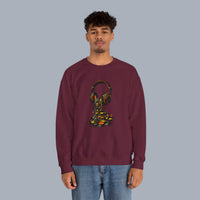 Music Lover Sweatshirt — Melting Headphones Vinyl DJ Crewneck