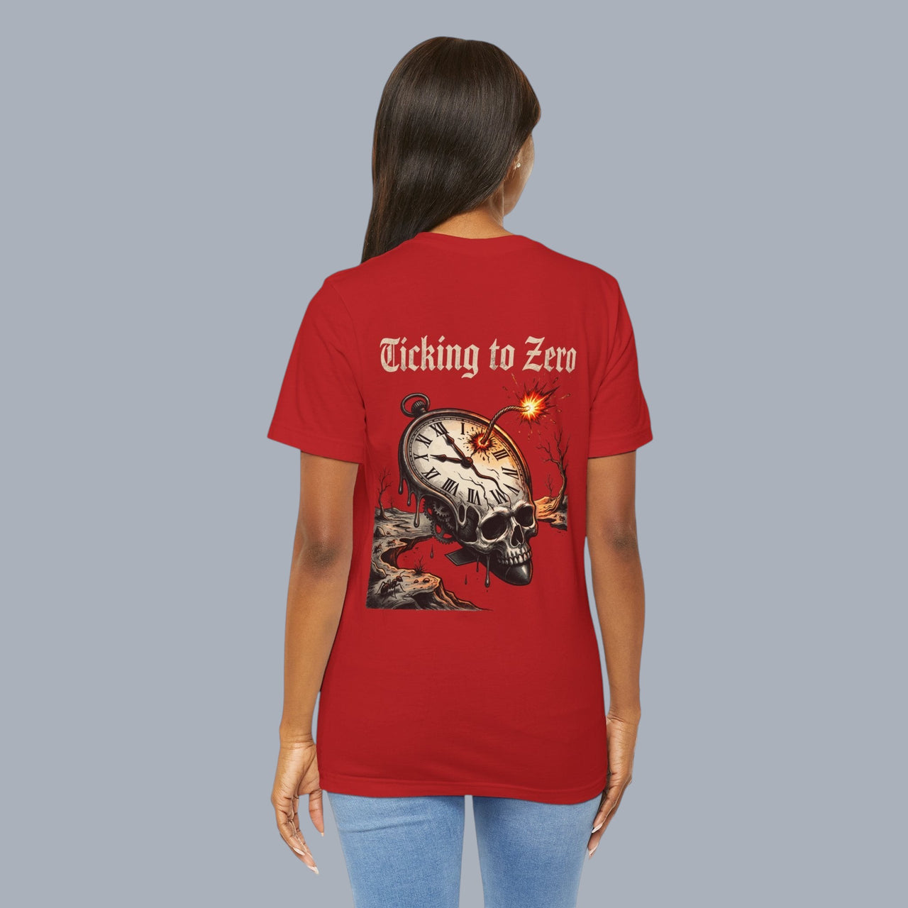 Ticking to Zero Skull Clock T-Shirt