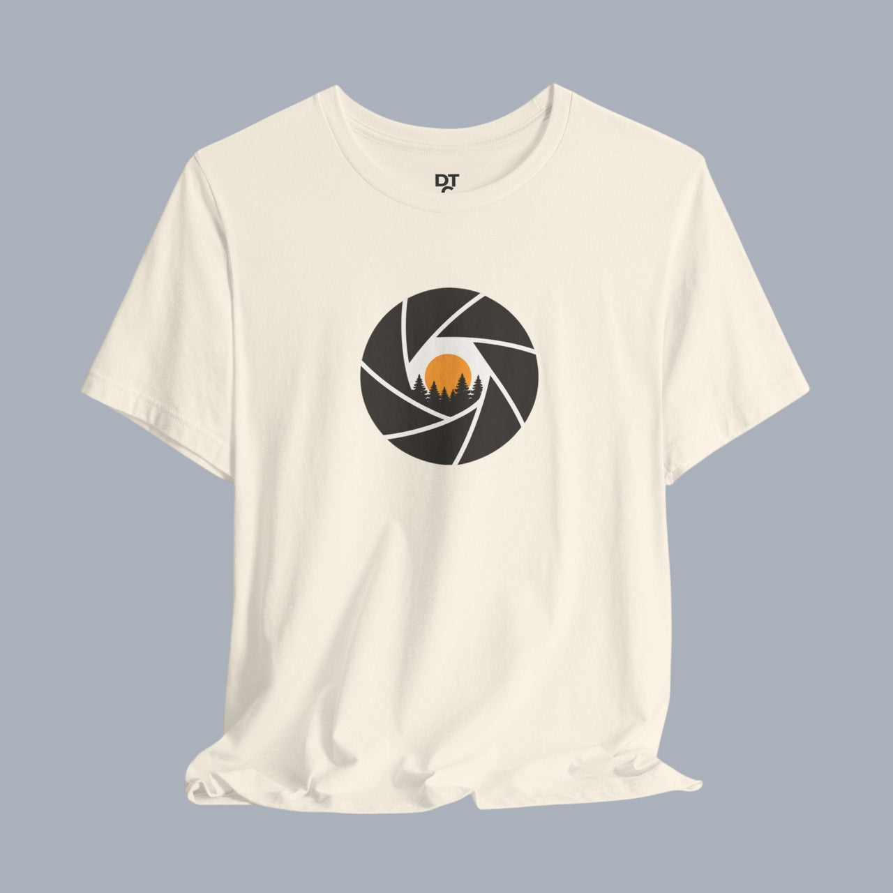 Camera Aperture Mountain T-Shirt — Photography & Outdoor Adventure Tee alternate view 4