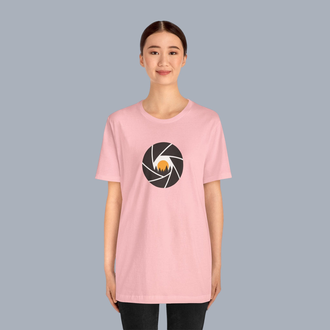 Camera Aperture Mountain T-Shirt — Photography & Outdoor Adventure Tee alternate view 29