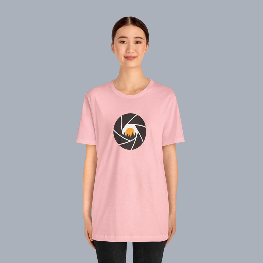 Camera Aperture Mountain T-Shirt — Photography & Outdoor Adventure Tee alternate view 29
