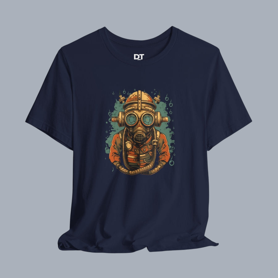 Diver’s Mask T‑Shirt — Vintage Deep Sea Steampunk Graphic Tee