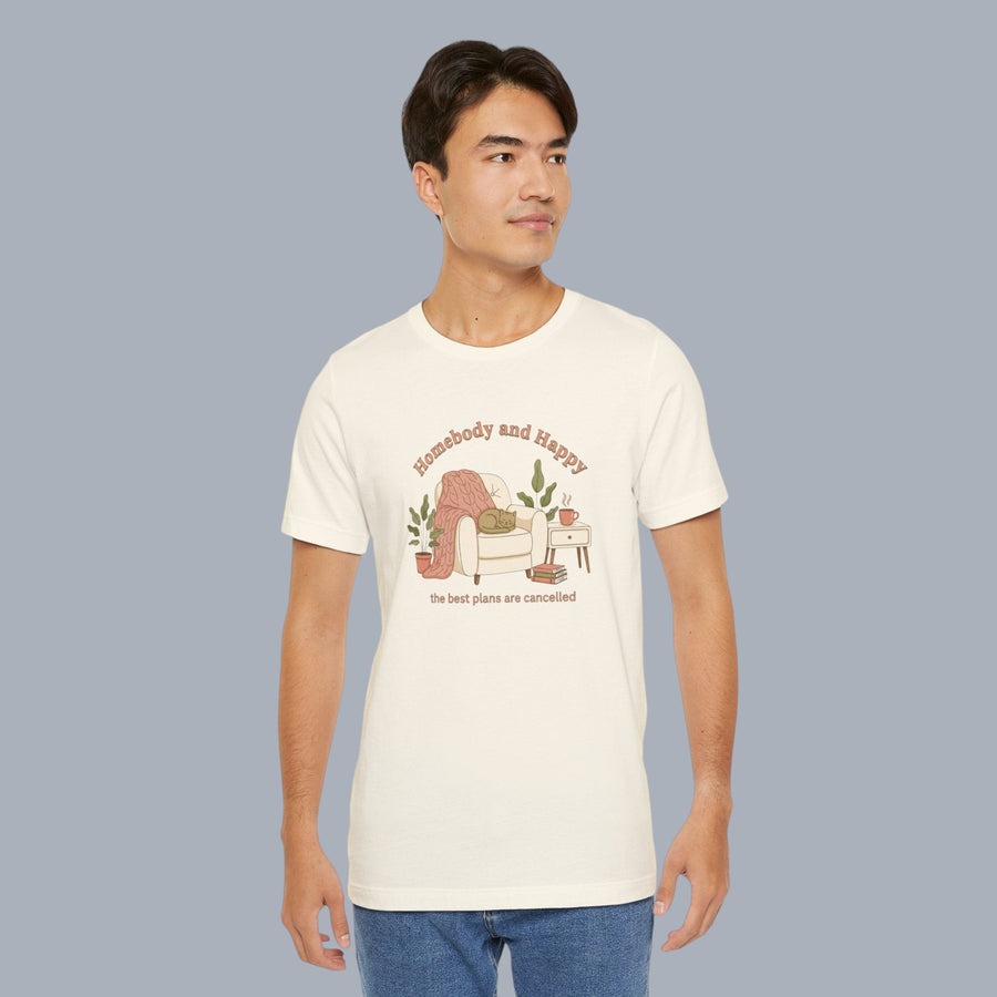Homebody and Happy Tee | homebody, nesting hygge aesthetic