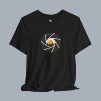 Camera Aperture Mountain T-Shirt — Photography & Outdoor Adventure Tee alternate view 3