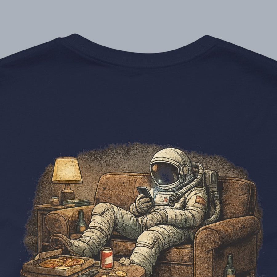 Not Built For This Timeline T‑Shirt — Astronaut Relaxing Graphic Tee alternate view 13