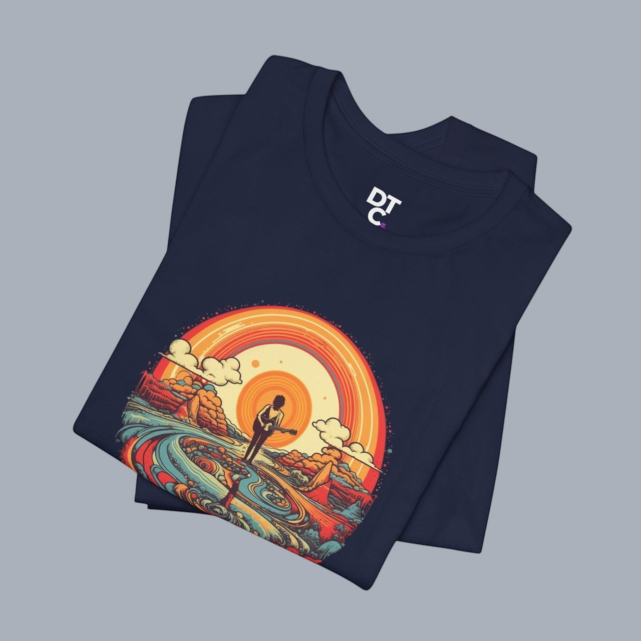 Retro Woodstock Sunset T-Shirt — Silhouette Beach Tee