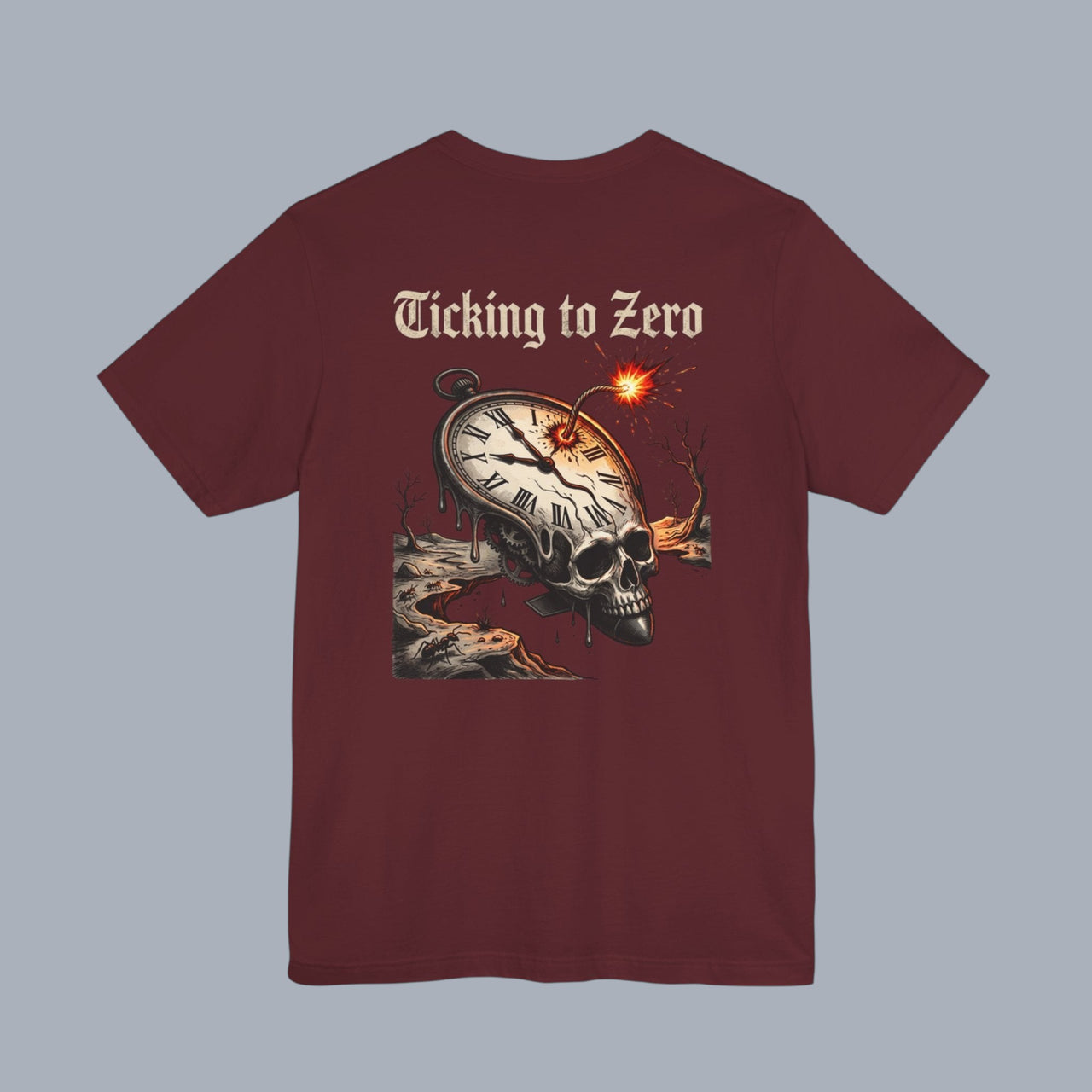 Ticking to Zero Skull Clock T-Shirt