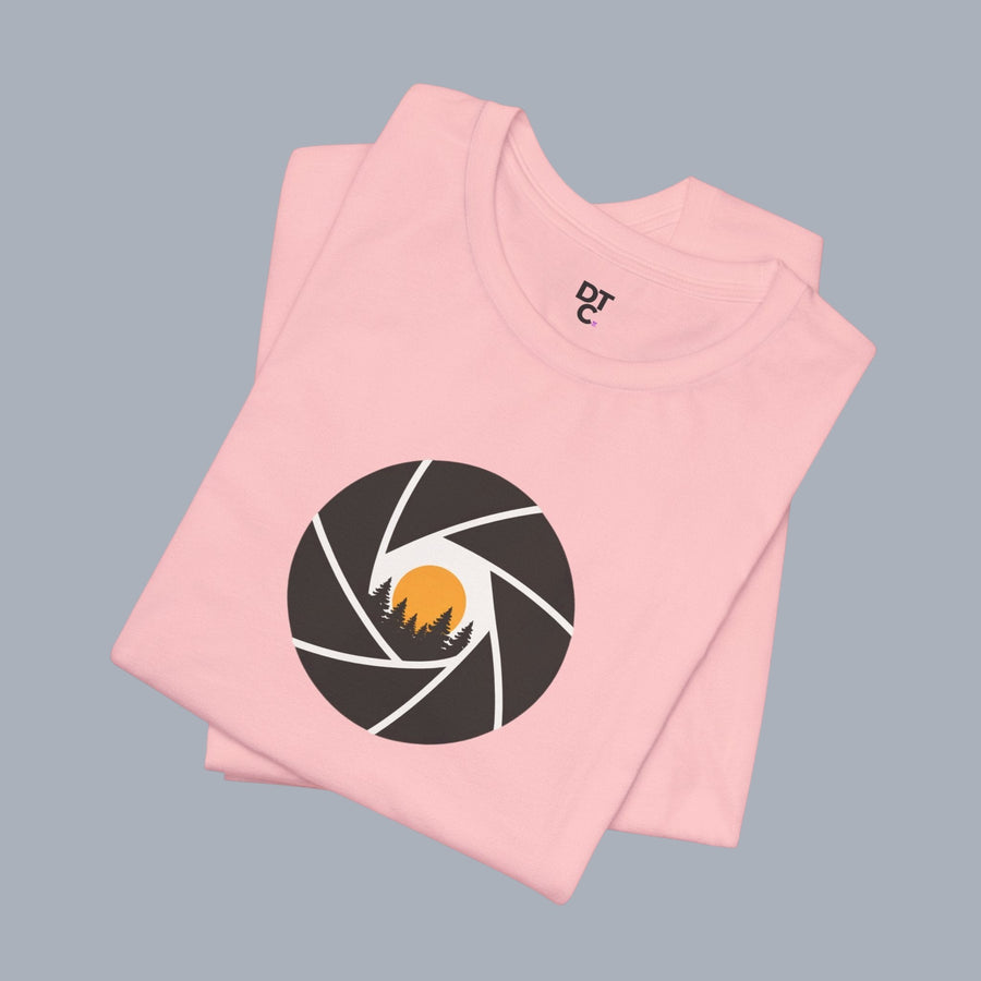 Camera Aperture Mountain T-Shirt — Photography & Outdoor Adventure Tee alternate view 30