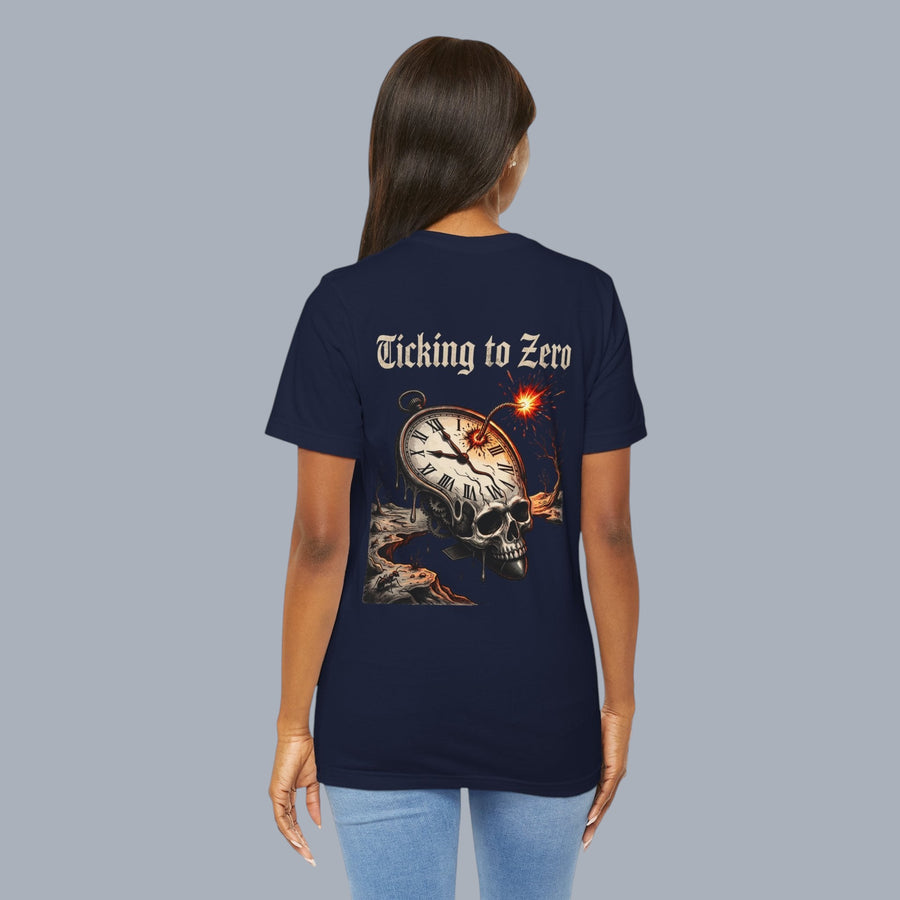 Ticking to Zero Skull Clock T-Shirt