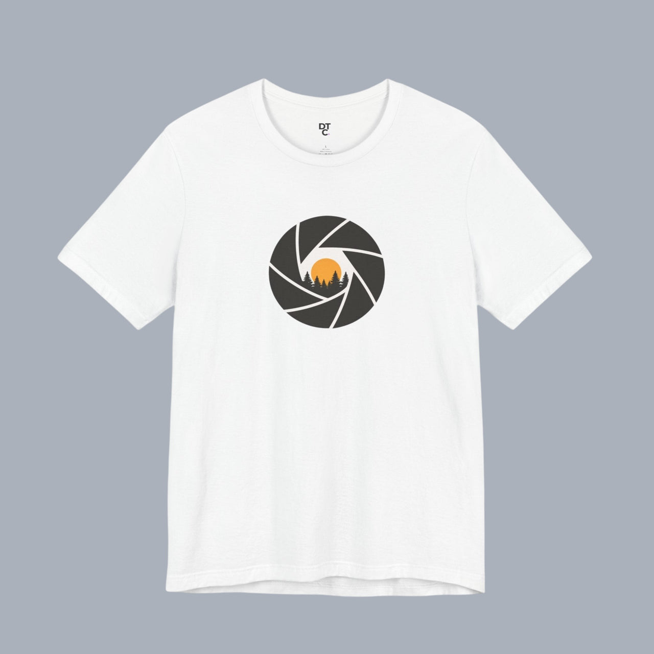 Camera Aperture Mountain T-Shirt — Photography & Outdoor Adventure Tee alternate view 12