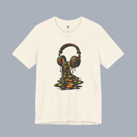 Melting Headphones Tee — Retro Vinyl Drip Music T-Shirt alternate view 15