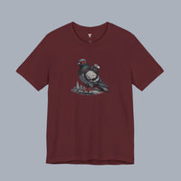 Surveillance Pigeon Cityscape Tee — Urban Bird Graphic T-Shirt alternate view 26
