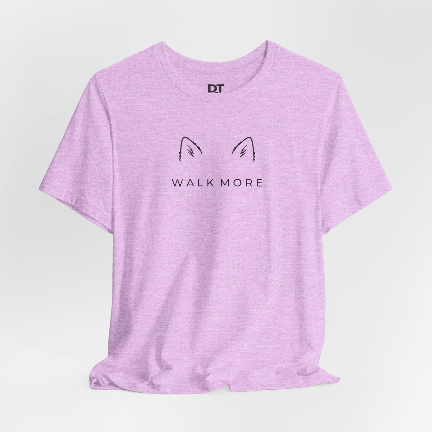 T-Shirt — 'Walk More' Minimal Dog Ears Graphic Tee