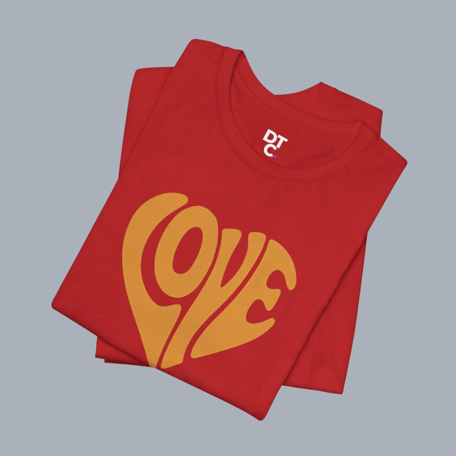 Love Heart Tee — Retro 70s Groove Graphic T-Shirt