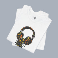 Melting Headphones Tee — Retro Vinyl Drip Music T-Shirt alternate view 9