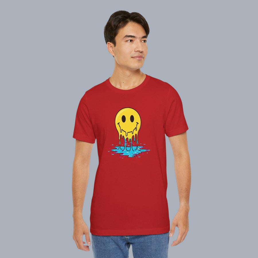 Melting Smile T-Shirt — Drip Smiley Graphic Tee