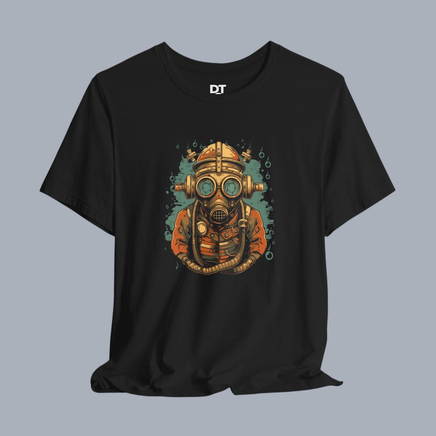 Diver’s Mask T‑Shirt — Vintage Deep Sea Steampunk Graphic Tee