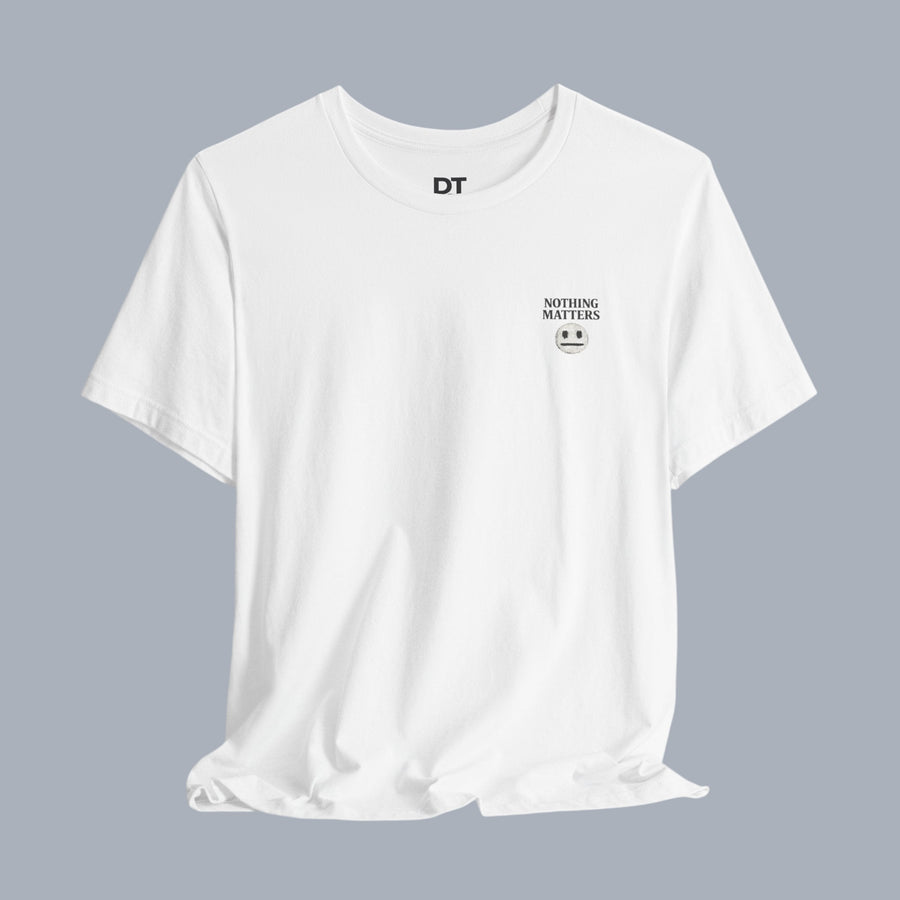 Nothing Matters Tee - Grunge Smiley Graphic T-Shirt alternate view 6