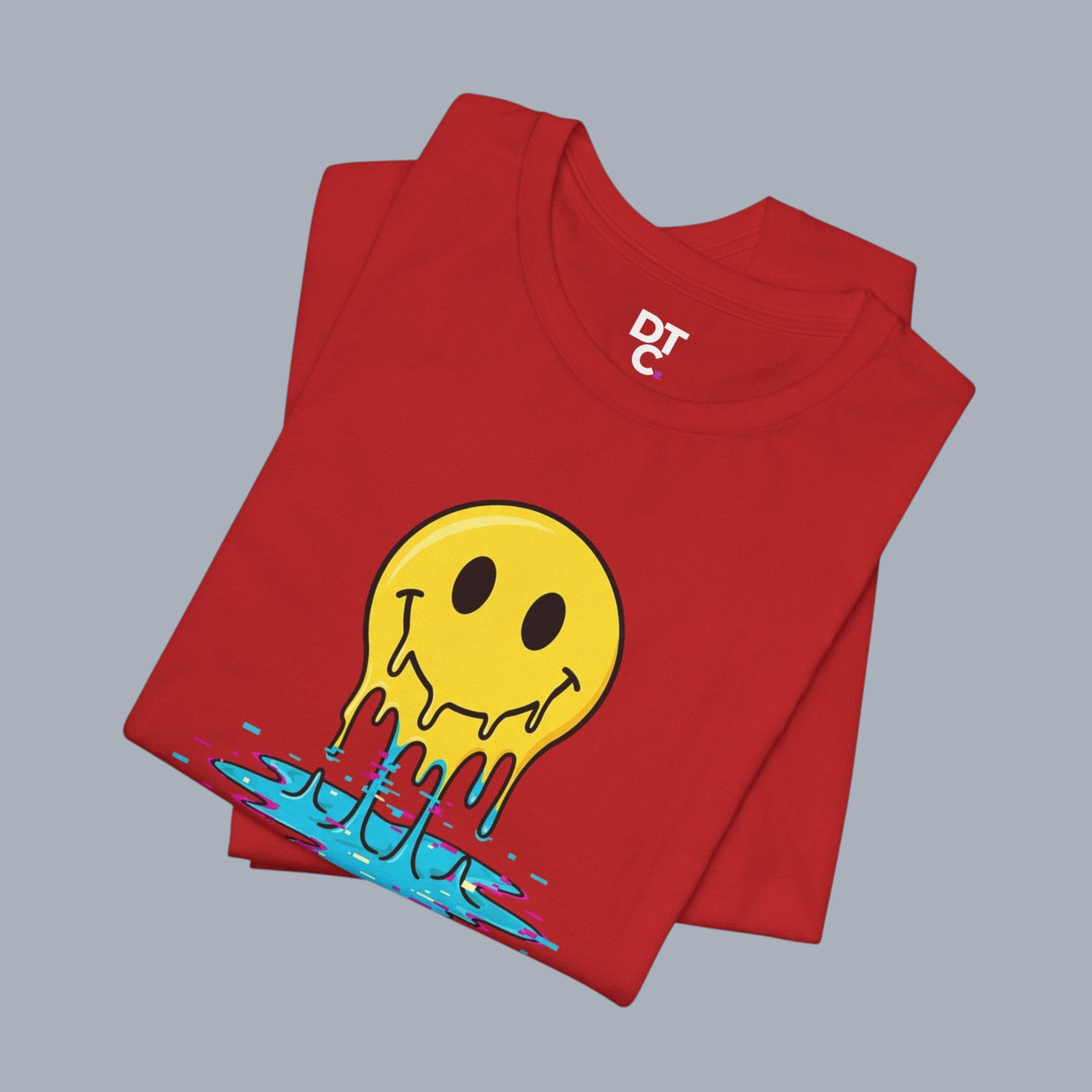Melting Smile T-Shirt — Drip Smiley Graphic Tee